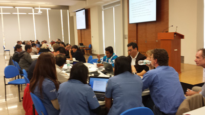 Conference attendees in a break-out session