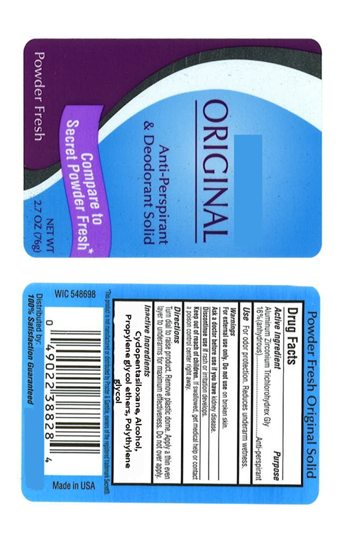 Photo of the label of deodorant